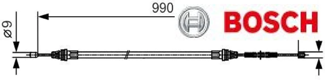 BOSCH 1987477751 Seilzug für Feststellbremse Handbremsseil Bremsseil für Smart