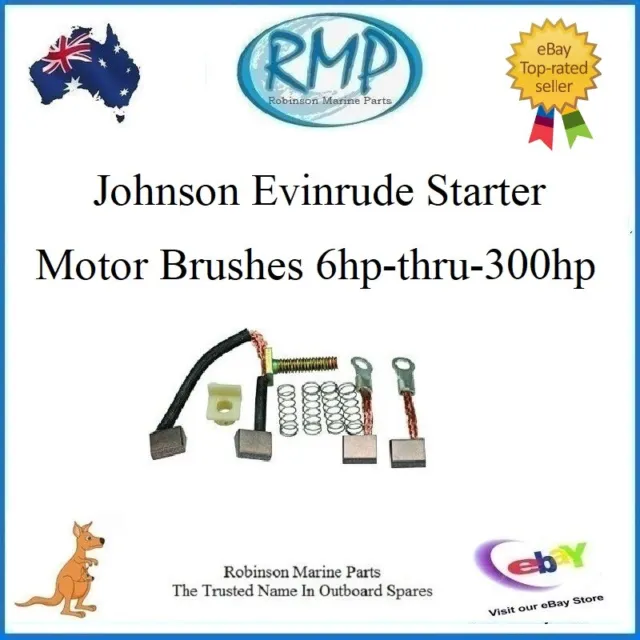 A Brand New Set Of Starter Motor Brushes For Evinrude Johnson Outboards R 385952