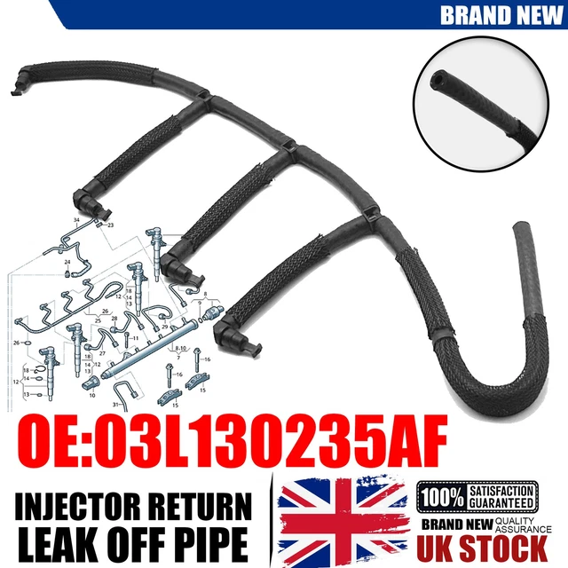 Fuel Injector Return Line Leak Off Pipes 2.0 TDI - VW Audi Seat Skoda