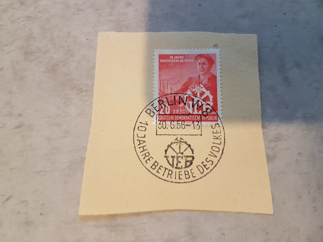 Briefmarken, DDR Mi-Nr.: 527 - 10 Jahre Volkseigene Betriene auf Restbrief