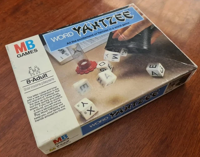 WORD YAHTZEE DICE Game Vintage Milton Bradley 1981 Complete