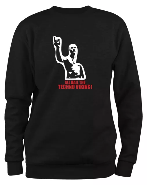 Styletex23 Sweatshirt Herren All Hail The Techno Viking, Fun