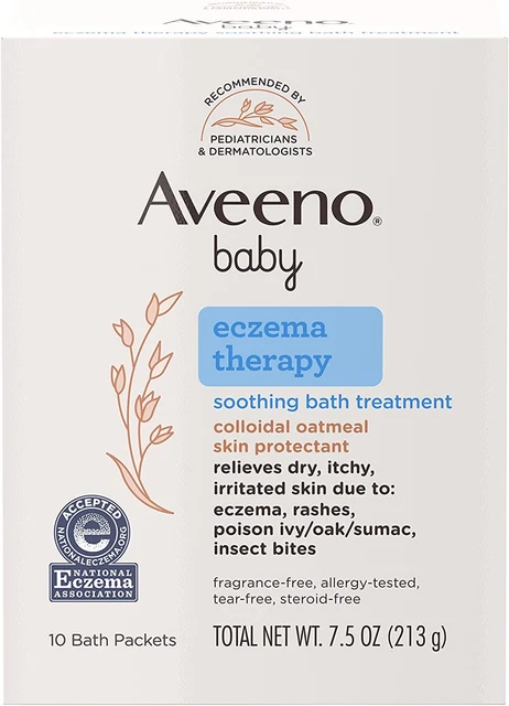 Aveeno Baby Eczema Therapy Soothing Bath Treatment for Relief of Dry, Itchy & Ir