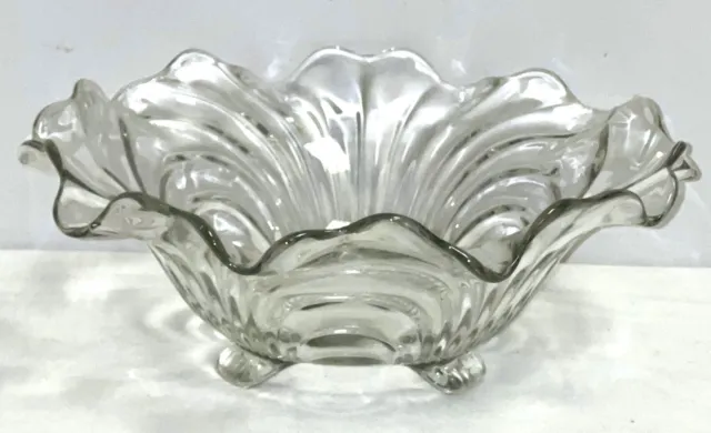 Cambridge CAPRICE CRYSTAL 10" CRIMPED 3 FOOTED BOWL