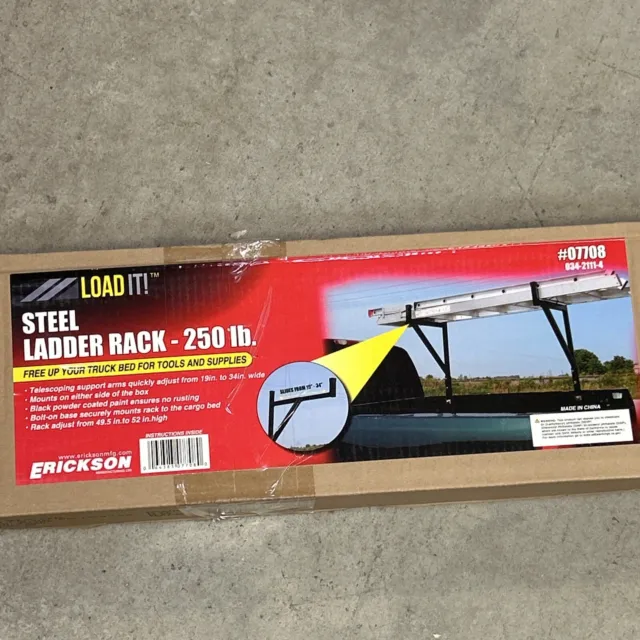 Load It Steel Ladder Rack -250 Lbs Truck Pick-up