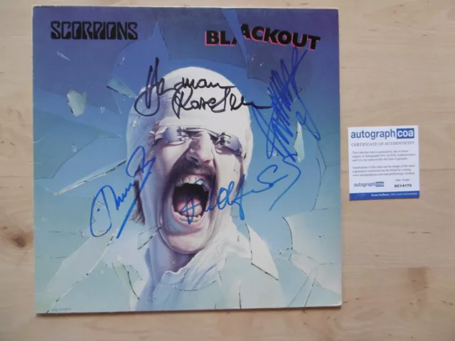 Scorpions Original Autogramme signed LP-Cover "Blackout" Vinyl ACOA