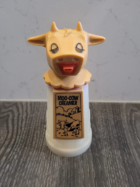 Vintage 1970's Moo Cow Creamer Plastic Coffee Creamer Whirley Industries EUC