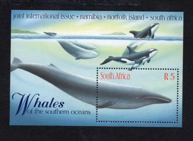 South Africa Mnh 1998 Ms1105 Endangered Species - Whales Of The Southern Ocean