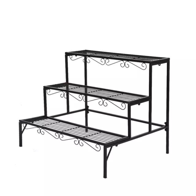 Levede 2x Plant Stands Outdoor Indoor Garden Metal 3 Tier Planter Corner Shelf