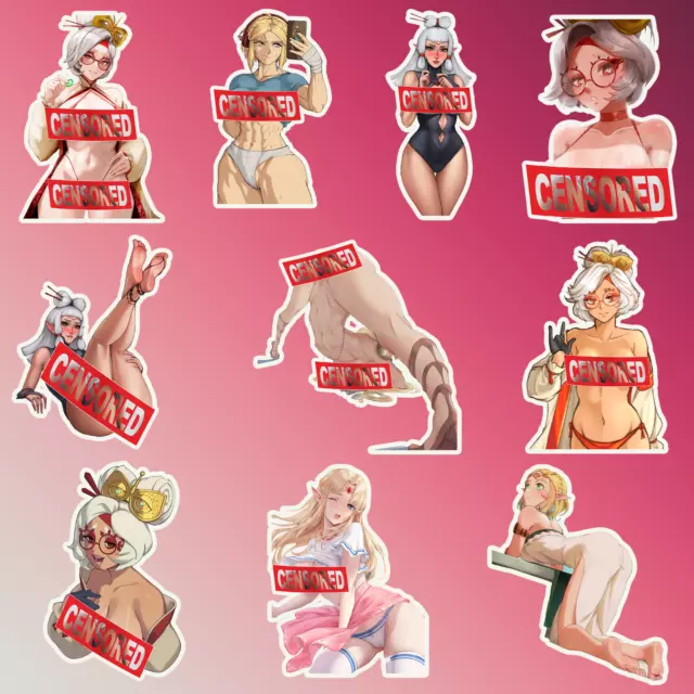 10 pcs  Sexy girls sticker, naked girls, mature content, hot sticker,size 3 inch