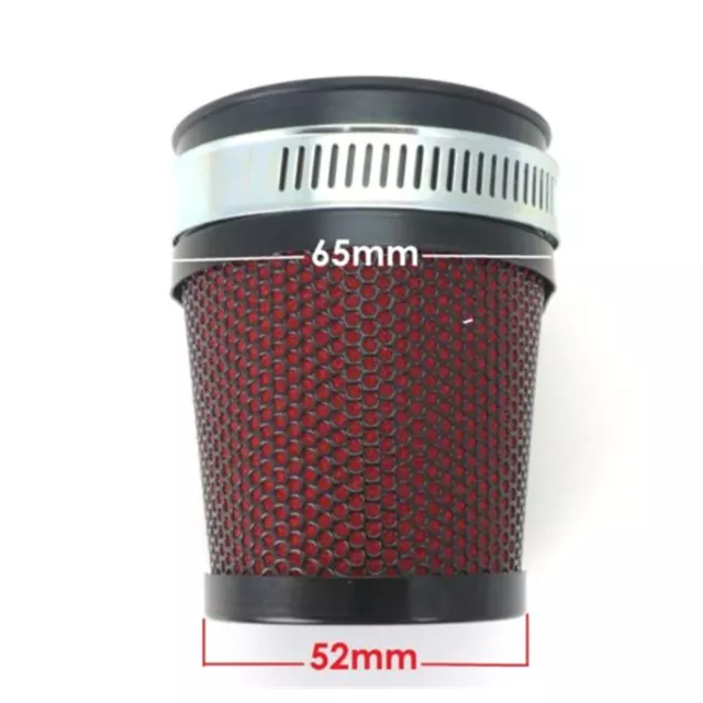 2FastMoto Pod Air Filter 45mm Oval Black Body/Cap with Red Foam  25-38036 2