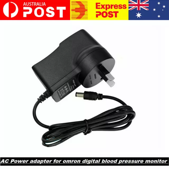 Power Adapter Charger for Omron Digital Blood Pressure Monitor Upper arm AC 6V