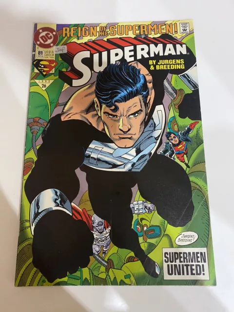 DC Comics Superman #81 Sept 1993. Teil der Herrschaft der Supermen-Geschichte