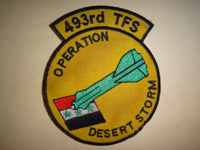 Operation Desert Storm USAF 493rd TACTICAL FIGHTER Squadron Patch