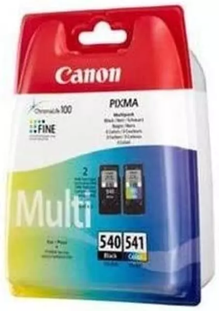 Genuine Ink Cartridges PG-540/CL-541 - Pack of 2 Multi-Coloured for Selected PIX 3