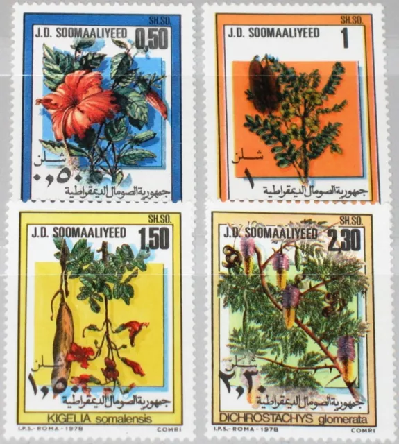 SOMALIA 1978 270-73 463-66 Blüten Blumen Flora Local Flowers Pflanzen MNH