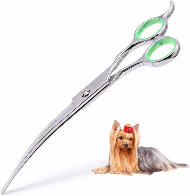 LovinPet Pet Grooming Scissors Professional Dog Grooming Shears Curved Scissors