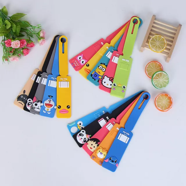 Animal Silicone Luggage Baggage Travel Tag｜Cocktail Address Suitcase Holiday Tag