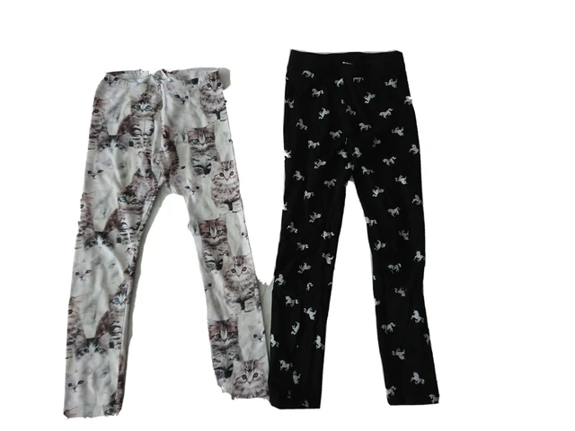 Girl Used Clothes Bundle Leggings, Pyjama H&M, Primark mix 110-122cm 7items 3