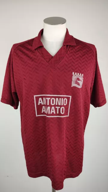 Salernitana N.4 Maillot Football Homme Taille XL Soccer '90 Autographe Jersey