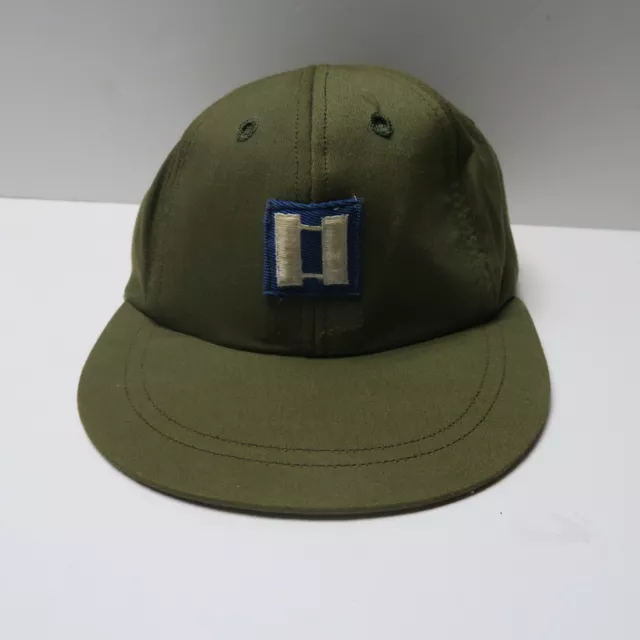 Vintage Military Hot Weather Cap OG-106 7 S Green Blue US Air Force USAF Patch