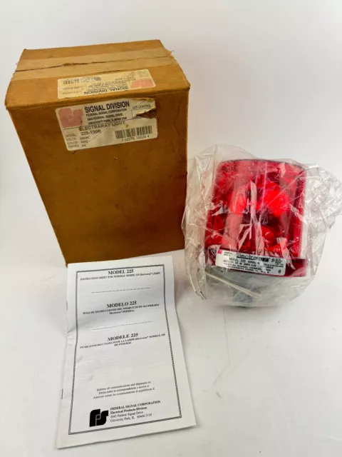 Federal Signal 225-120R Series A4 Red Electraray Light