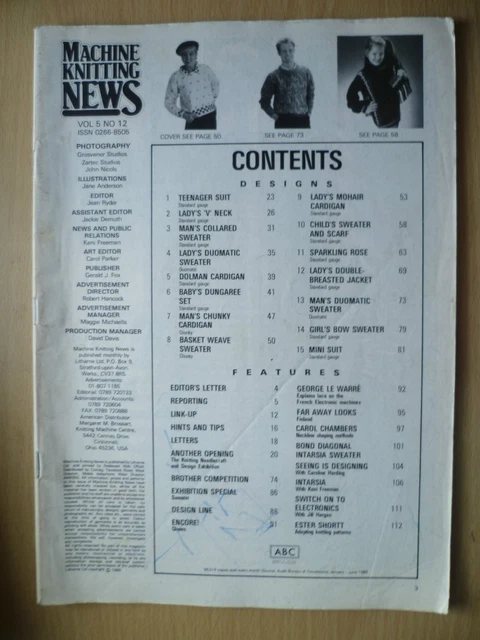 Revista de noticias de punto de máquina junio de 1988, Vol. 5, No.12