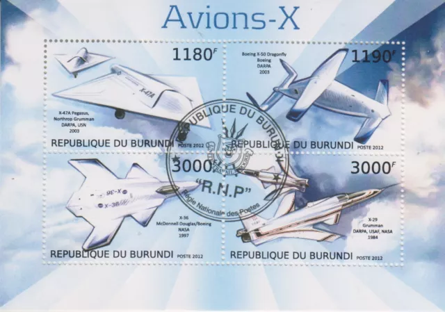 Flugzeuge Concorde Burundi  gestempelt 7057