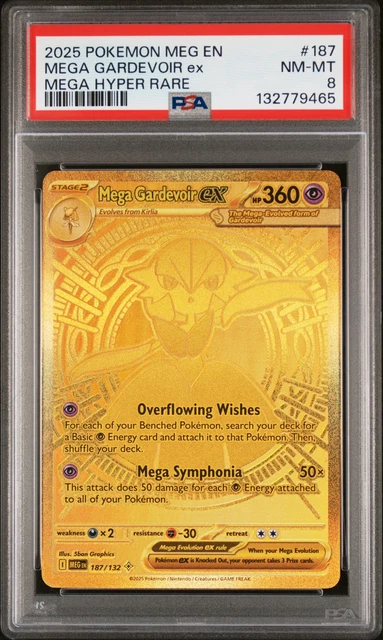 Meg Rarity 2025 POKEMON MEG En-Mega Evolution Mega Hyper Rare #187 Mega Gardevoir ...
