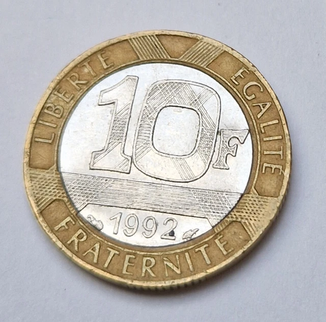 Pièce de monnaie 10 Francs Génie de la bastille 1992 République Française