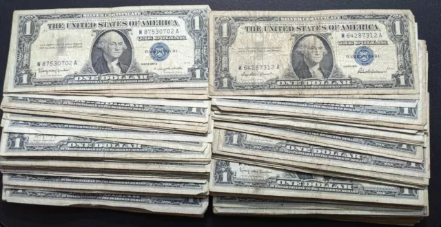 $1 One Dollar Silver Certificate Well Circulated Condition One Note