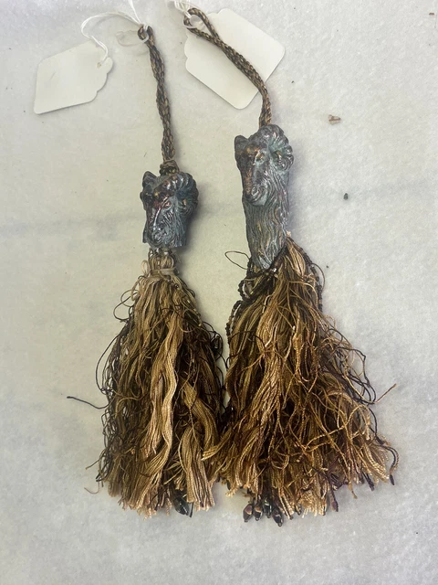 Drapery Curtain Tie Back Tassel Rams head Large 11"