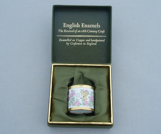 Crummles Enamel Napkin Ring Dove & Roses Decoration Boxed
