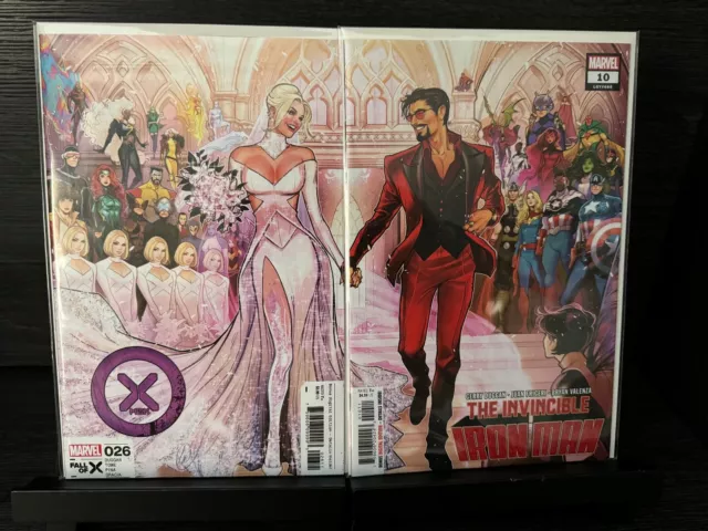 Invincible Iron Man #10 X-Men 26 Connecting wedding Cover A 1st Print 2023