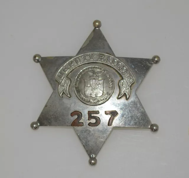 Rare Antique Chicago Deputy Bailiff Badge Court Obsolete Hallmarked C H Hanson