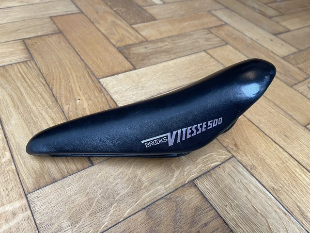 Selle Brooks Vitesse Vintage - Cuir Noir - Vélo Route Course - Fabriquée En Italie