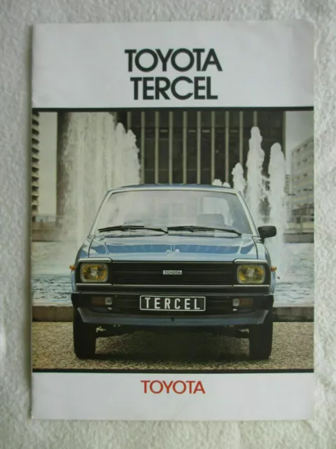 Toyota Tercel Revue Brochure Catalogue Avec Specifications Techniques 04/1980