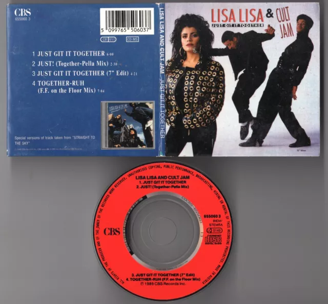 Lisa Lisa Cult Jam CD-SINGLE 3-Inch JUST GIT IT TOGETHER 1989 CBS Electro Latin