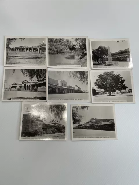 Vintage Murray Views 8 x Mini Real Photo Postcards of Emerald Queensland QLD