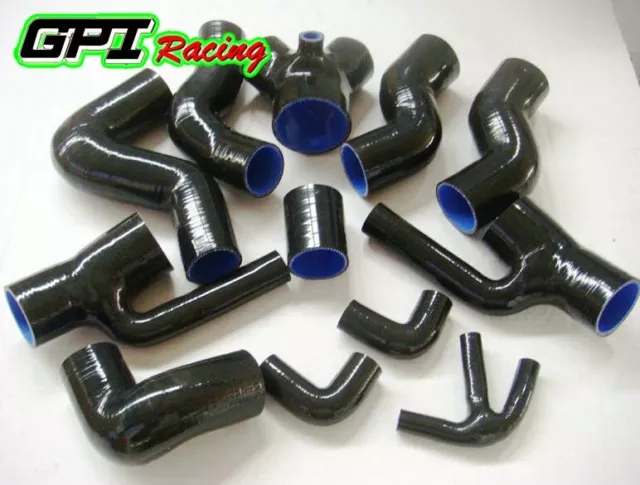 Durite suralimentation en silicone pour Audi S4 RS4 Biturbo A6 B5 2.7T Turbo BLK