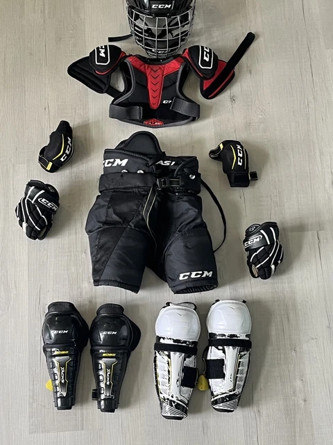 CCM Ice Hockey Youth Gear Helmet Chest Shoulder Elbow Shin Pants Gloves CCM Ice Hockey Youth Gear Helmet Chest Shoulder Elbow Shin Pants Gloves