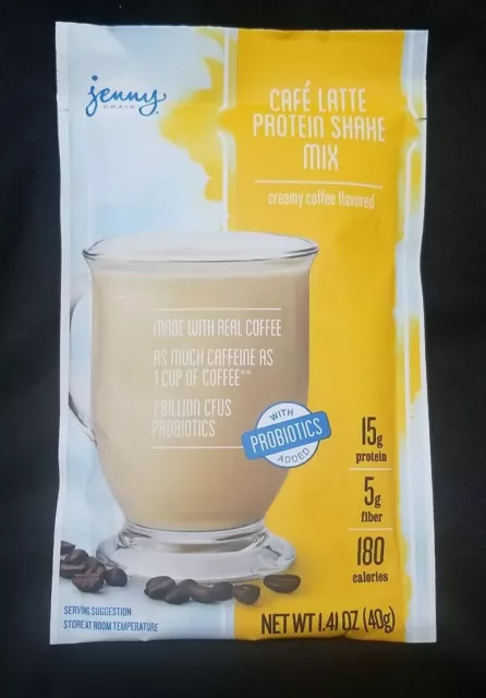 Mezcla de batido de proteína probiótica Jenny Craig Cafe Latte, 180 cal, ¡30 paquetes!