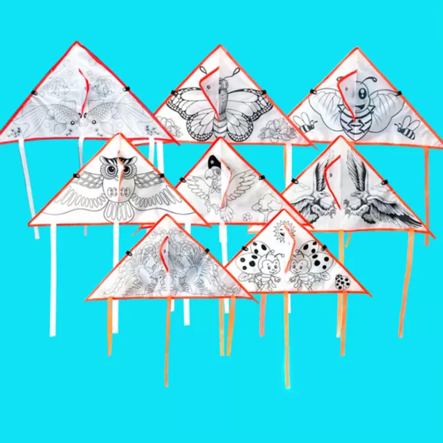 1Pc DIY Cartoon painting kite foldable outdoor kite children kids sport R_uk