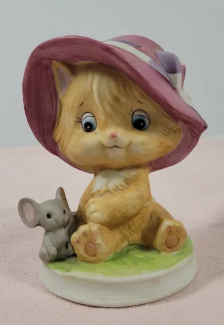 Vintage Lefton China Cat Mouse Figurine hand painted