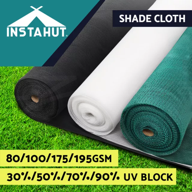 Instahut 30% 50% 70% 90%UV Shade Cloth Shadecloth Sail Mesh Roll Outdoor Green