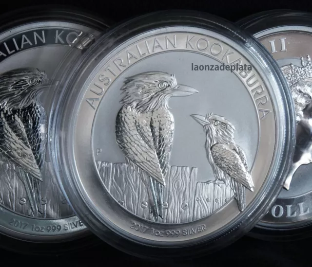 1 Dollar Australia  2017 Kookaburra 1 onza de Plata en capsula original silver