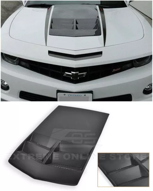 For 10-15 Camaro SS LS LT RS | ZL1 Style FiberGlass Heat Extractor Hood Insert