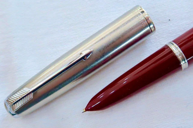 Parker 51 Classic Aerometric 1956 Burgundy & Lustraloy Cap Fully Serviced