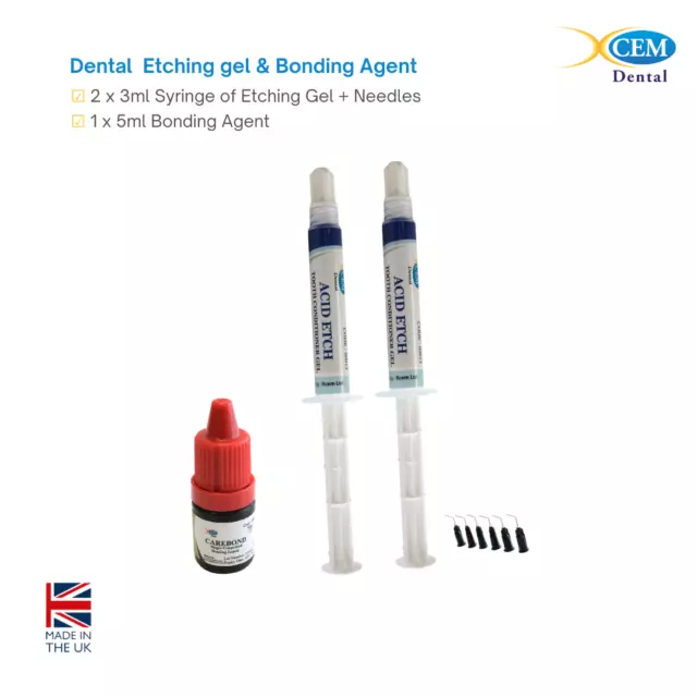 Dental Bonding Flüssigkeit & Ätzgel | Dental Bonding Agent | Säure Ätz | Made in UK