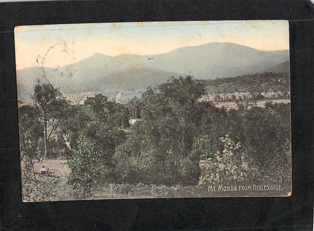 B0090 Australia V Mt Monda from Healesville PU1908 vintage postcard